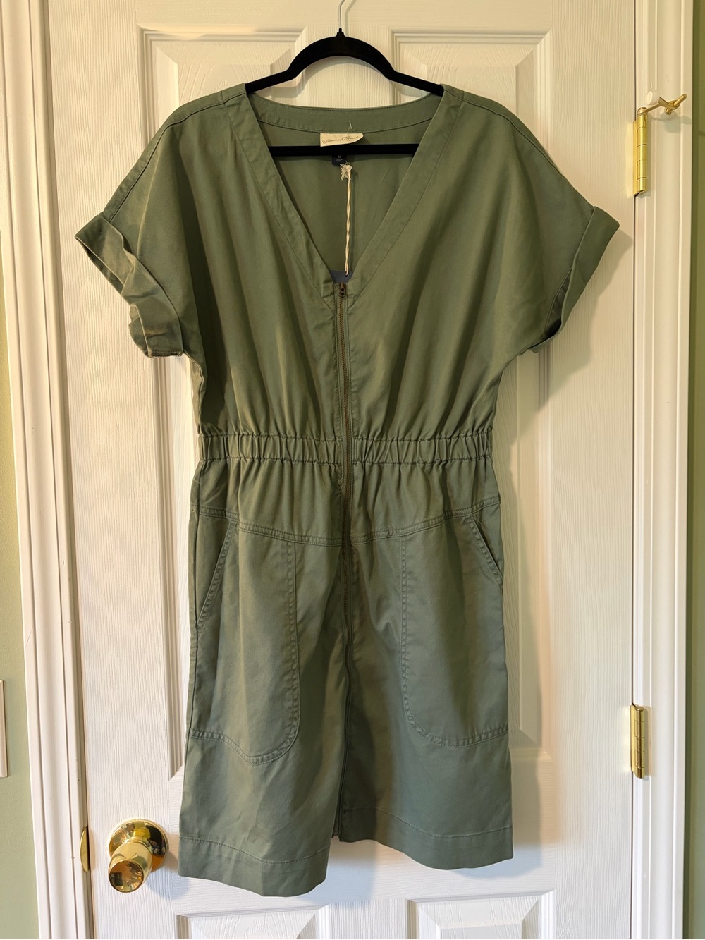 Universal Thread Olive Green Short Sleeve Utility Dress